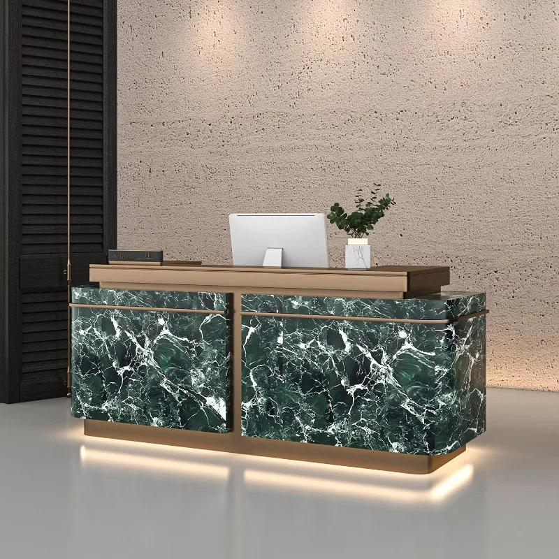 Company Front Desk Stainless Steel Imitation Marble Pattern Reception Desk Beauty Salon Cashier Counter Office Furniture FYRD
Company Front Desk Stainless Steel Imitation Marble Pattern Reception Desk Beauty Salon Cashier Counter Office Furniture FYRD