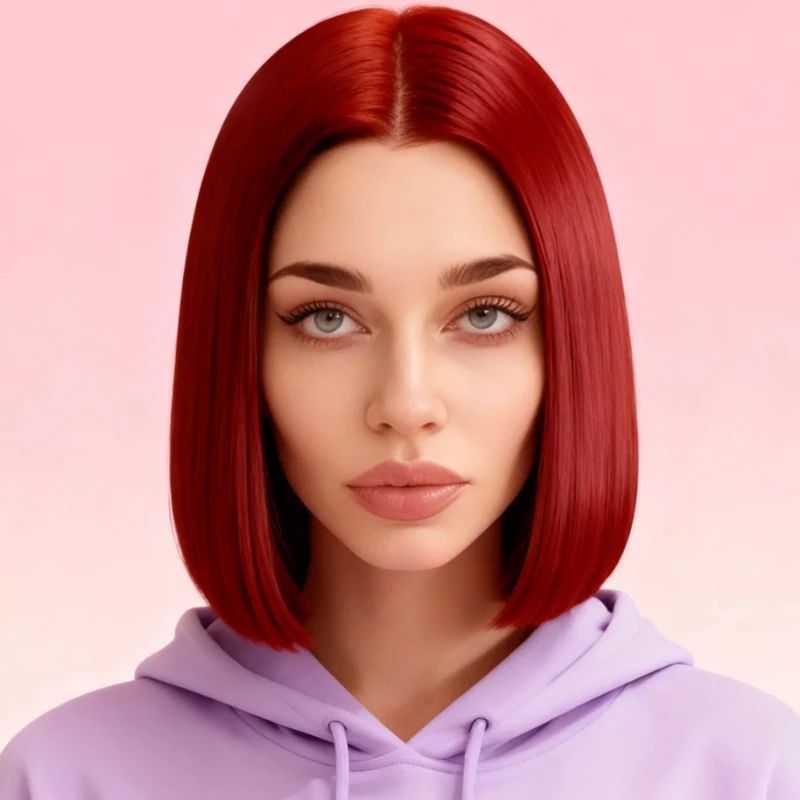 Модный и элегантный женский синтетический парик 12 дюймов красный, удобный в ношении, универсальный для всех женских повседневных париков.
Модный и элегантный женский синтетический парик 12 дюймов красный, удобный в ношении, универсальный для всех женских повседневных париков.