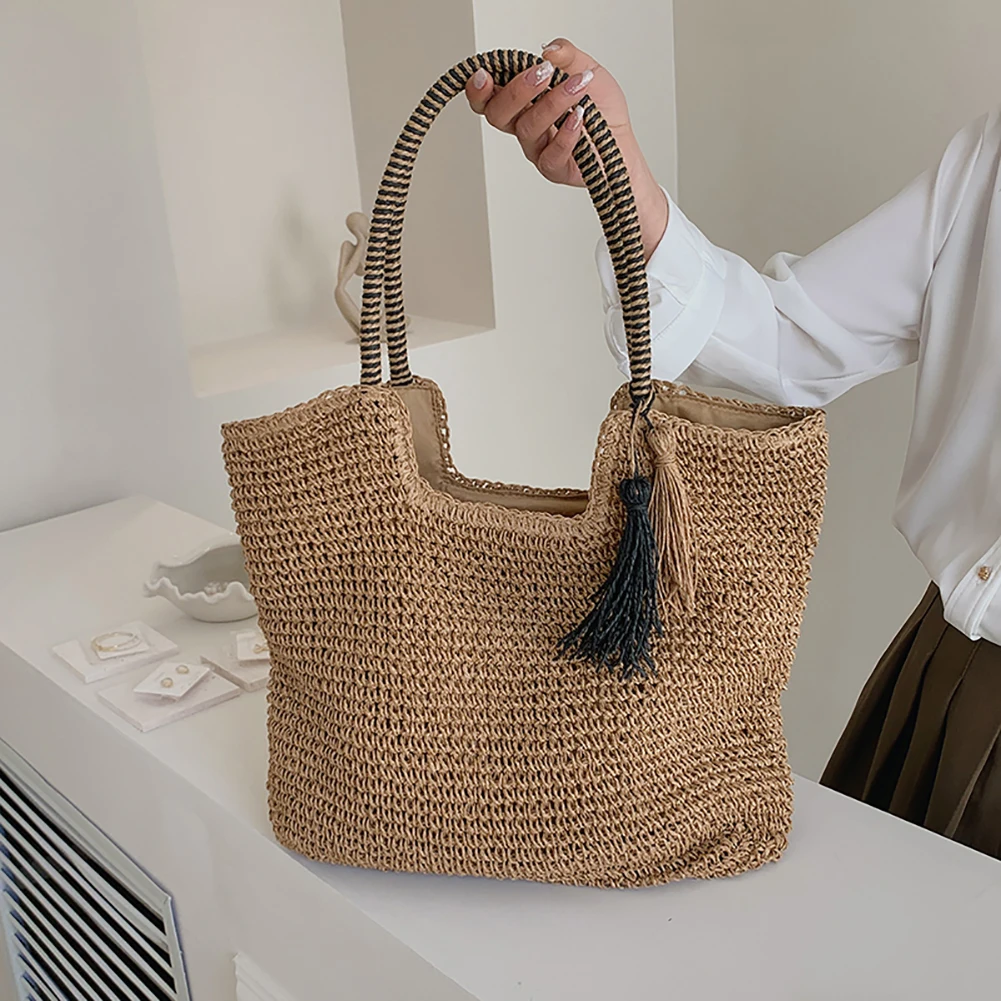 New Ladies Big Straw Tassel Side Bags for Women 2023 Hit Trendy Summer Fashion Shoulder Bag Lady Handbags and Purses Beach Totes
New Ladies Big Straw Tassel Side Bags for Women 2023 Hit Trendy Summer Fashion Shoulder Bag Lady Handbags and Purses Beach Totes