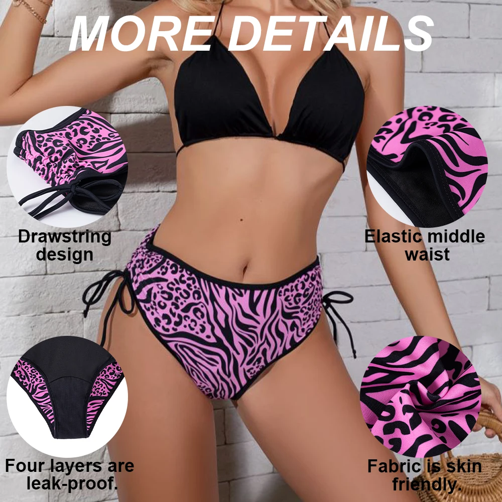 Menstrual Swimsuit Women 4 Layer Period Swimwear Leak Proof Beach Menstrual Bikini Menstrual Panties Teen Absorbent Swim Bottom
Menstrual Swimsuit Women 4 Layer Period Swimwear Leak Proof Beach Menstrual Bikini Menstrual Panties Teen Absorbent Swim Bottom