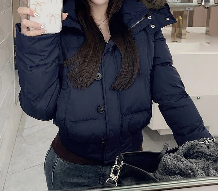 Hooded Fur Collar 2025 Winter New Cotton Jacket Women's Short and Thick Cotton Jacket
Hooded Fur Collar 2025 Winter New Cotton Jacket Women's Short and Thick Cotton Jacket