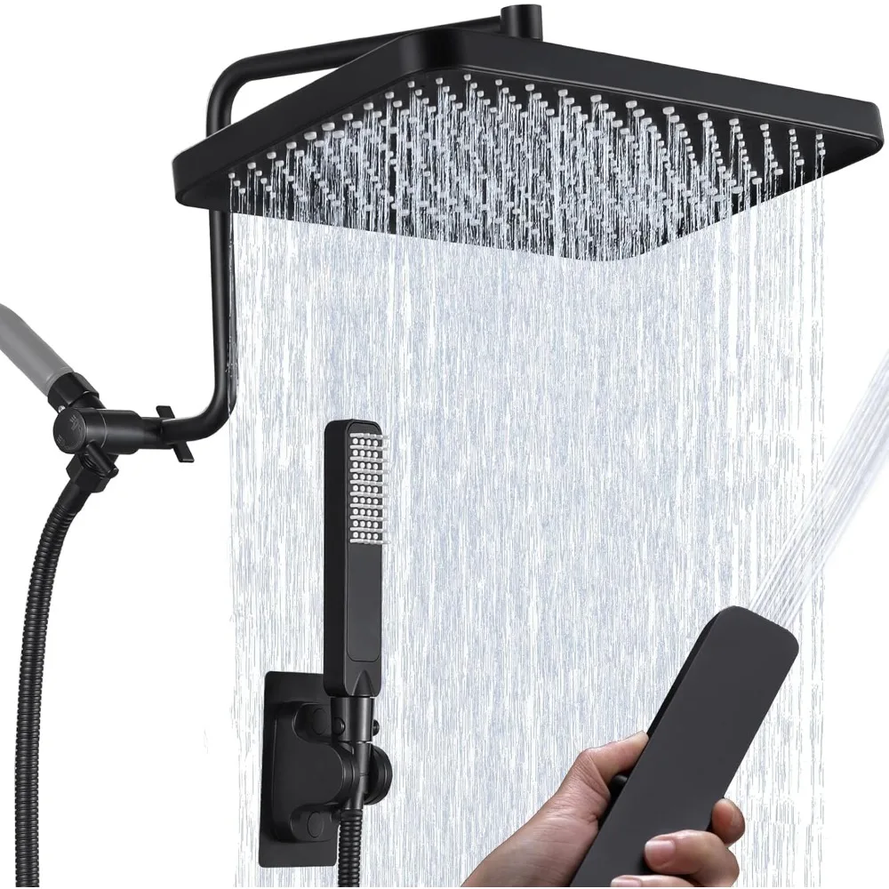 High Pressure Rain Shower Head with Handheld Spray Combo, Dual Rainfall Shower Heads, Waterfall Tandem Double Showerhead, Adj
High Pressure Rain Shower Head with Handheld Spray Combo, Dual Rainfall Shower Heads, Waterfall Tandem Double Showerhead, Adj