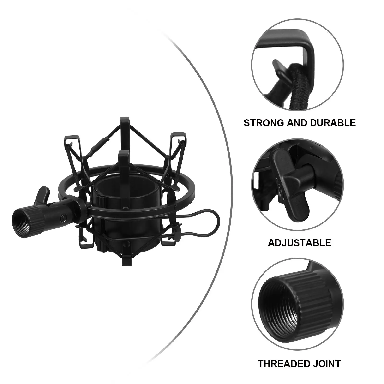 Mic Anti-vibration Suspension Holder Shockproof Stand Microphone Mount Clip Black Shockmount
Mic Anti-vibration Suspension Holder Shockproof Stand Microphone Mount Clip Black Shockmount