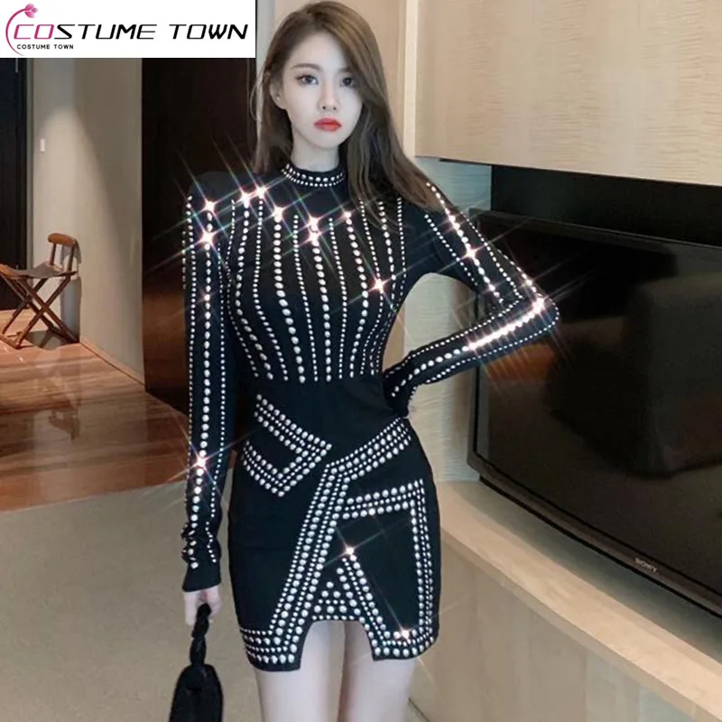 Temperament Socialite Autumn and Winter Fashion Versatile Rhinestone Sparkling Dress Formal Dress Trendy
Temperament Socialite Autumn and Winter Fashion Versatile Rhinestone Sparkling Dress Formal Dress Trendy