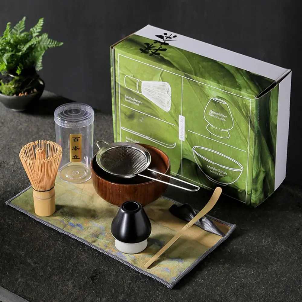 4/7PCS Bamboo Ceramic Japanese Matcha Tea Set Food Grade With Strainer Spoon Match Bowl Reusable Safe Matcha Whisk Set Stirring
4/7PCS Bamboo Ceramic Japanese Matcha Tea Set Food Grade With Strainer Spoon Match Bowl Reusable Safe Matcha Whisk Set Stirring