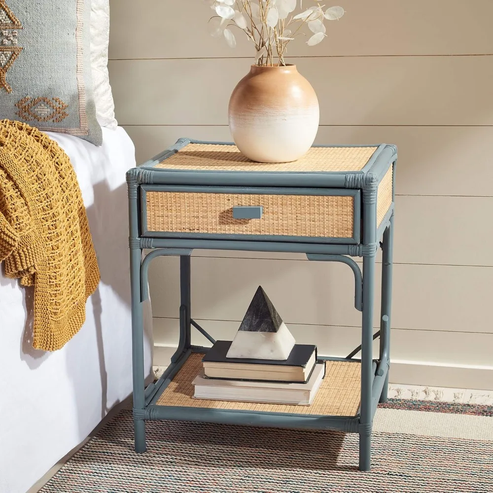 Blue Grey/Natural Bedroom Furniture Rattan 1-Drawer 1-Shelf Nightstand Bedroom Bedside Table Home
Blue Grey/Natural Bedroom Furniture Rattan 1-Drawer 1-Shelf Nightstand Bedroom Bedside Table Home