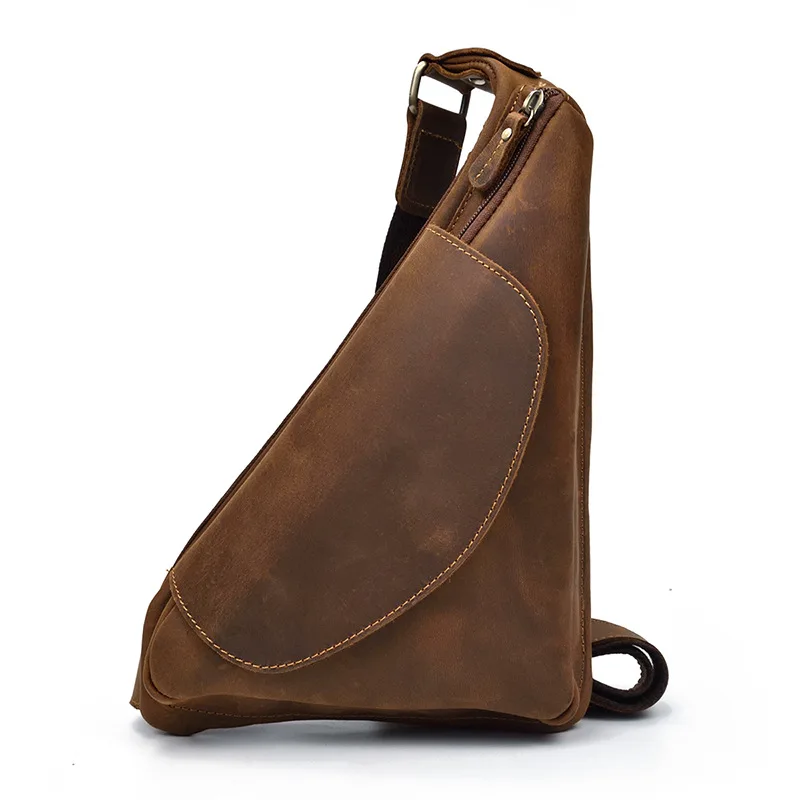 Men's leather breast bag Crazy Horse leather retro messenger bag outdoor cowhide shoulder bag fashionable simple casual versatil
Men's leather breast bag Crazy Horse leather retro messenger bag outdoor cowhide shoulder bag fashionable simple casual versatil