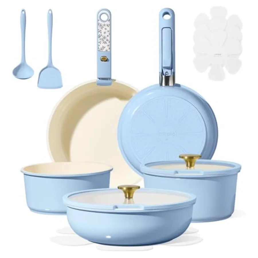 15Pcs Ceramic Cookware Set Pots and Pans Non Stick Kitchen Cooking Set with Detachable Handle Non Toxic Induction Safe Dishwash
15Pcs Ceramic Cookware Set Pots and Pans Non Stick Kitchen Cooking Set with Detachable Handle Non Toxic Induction Safe Dishwash