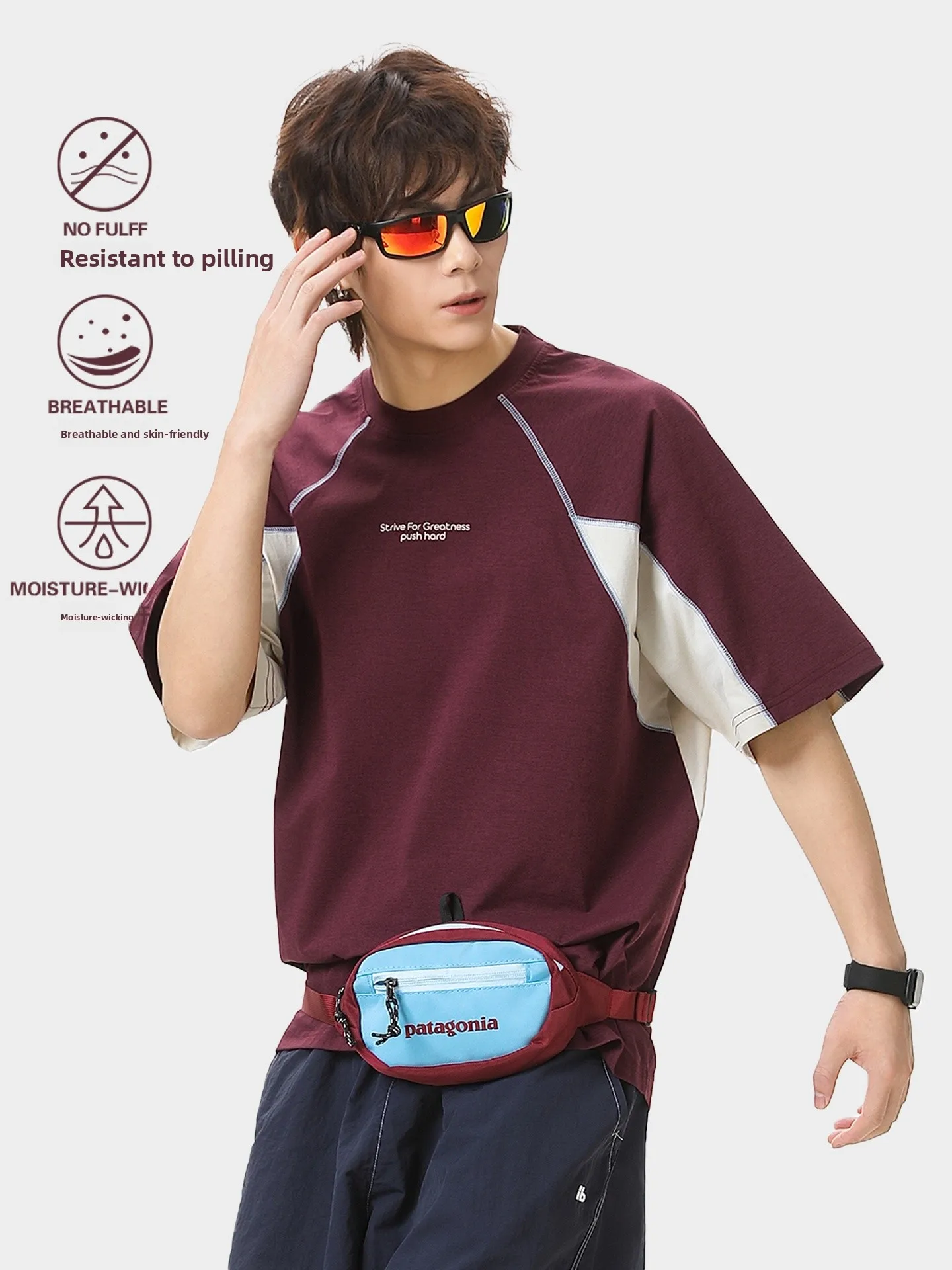 Summer Outdoor Cool Sensation Sweat Absorbent Color Block Loose Breathable Cycling Sporty Short Sleeve T-Shirt Unisex
Summer Outdoor Cool Sensation Sweat Absorbent Color Block Loose Breathable Cycling Sporty Short Sleeve T-Shirt Unisex