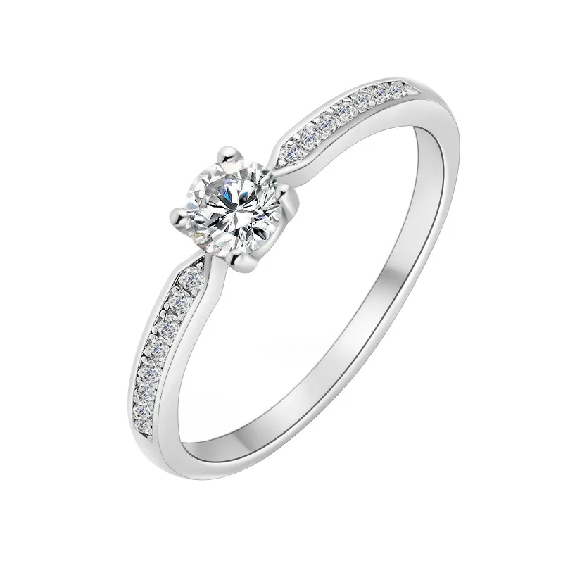 4 Claws Real 0.3 Carat D Color Moissanite Wedding Rings For Women 18K White Gold Plated 100% 925 Sterling Silver Bridal Jewelry
4 Claws Real 0.3 Carat D Color Moissanite Wedding Rings For Women 18K White Gold Plated 100% 925 Sterling Silver Bridal Jewelry