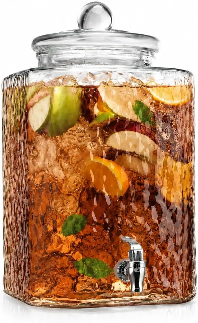5 Gallon Glass Beverage Dispenser, Leak-Proof Spigot, Large Drink Dispenser for Parties, Lemonade, Juice, Tea
5 Gallon Glass Beverage Dispenser, Leak-Proof Spigot, Large Drink Dispenser for Parties, Lemonade, Juice, Tea