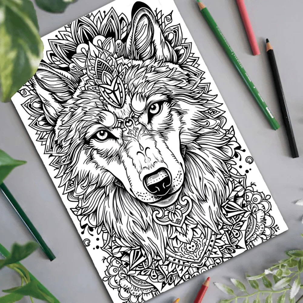 A4 Mandala Wolf Coloring Book Coloring Book Coloring Book Coloring Drawing Graffiti Coloring
A4 Mandala Wolf Coloring Book Coloring Book Coloring Book Coloring Drawing Graffiti Coloring