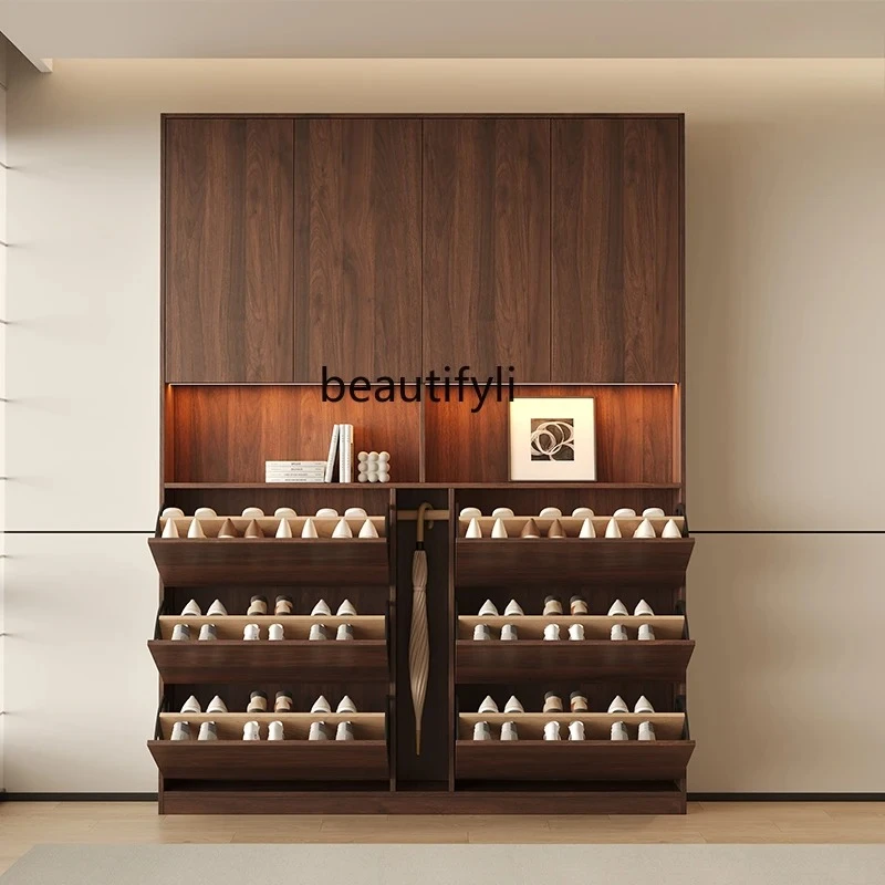 All solid wood medieval shoe cabinet household corridor double-layer tipping bucket shoe cabinet storage oak
All solid wood medieval shoe cabinet household corridor double-layer tipping bucket shoe cabinet storage oak