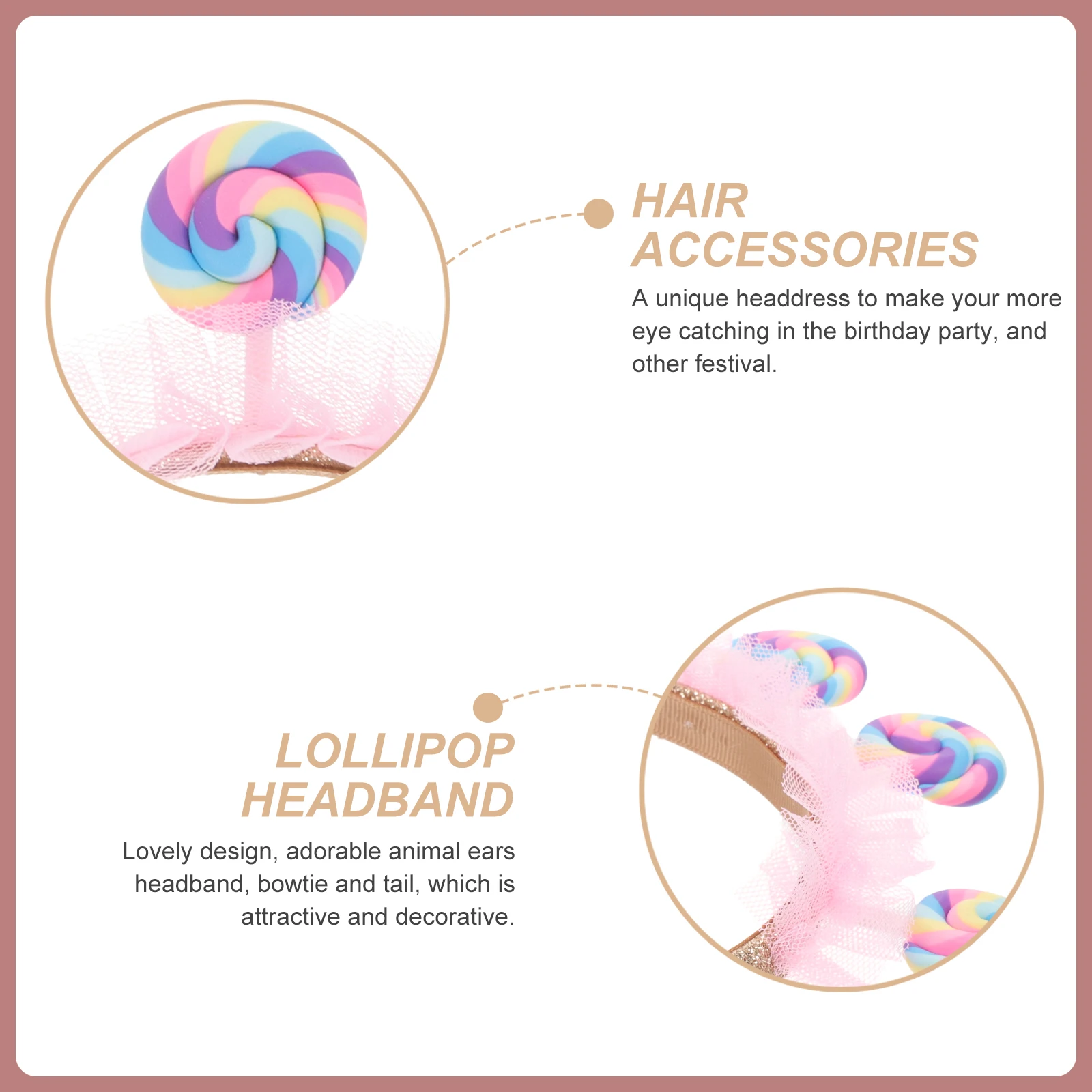 Cartoon Pink Kids Headband Children Birthday Hair Accessories Lollipop Lightweight Comfort Materials Great Gift
Cartoon Pink Kids Headband Children Birthday Hair Accessories Lollipop Lightweight Comfort Materials Great Gift