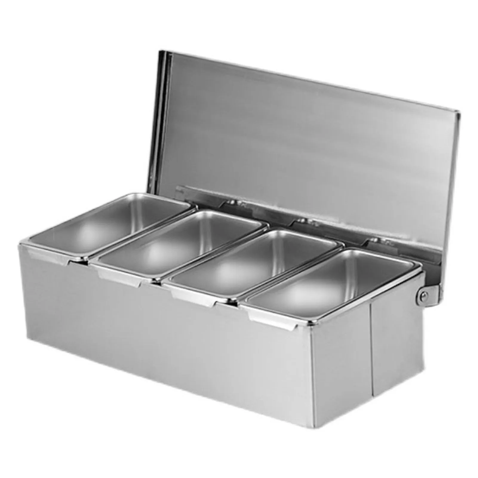 Stainless Steel Seasoning Box 4 Compartment Trays Large Capacity Storage Seasoning Case for Kitchen
Stainless Steel Seasoning Box 4 Compartment Trays Large Capacity Storage Seasoning Case for Kitchen