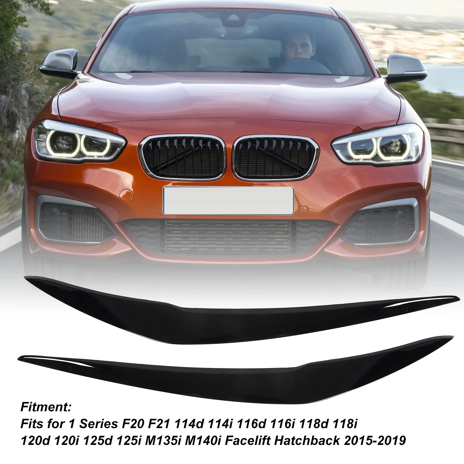 Front Headlight Eyebrow Front Light Eyebrow Colorfast Headlight Eyelid Trim Abrasion Resistance Left Right Glossy Black for Car
Front Headlight Eyebrow Front Light Eyebrow Colorfast Headlight Eyelid Trim Abrasion Resistance Left Right Glossy Black for Car