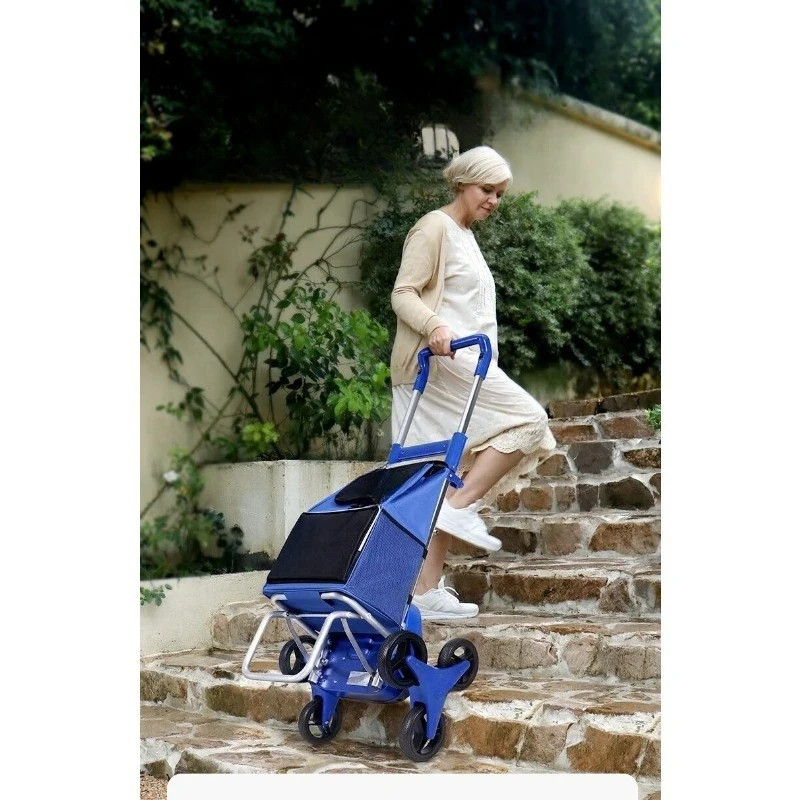 Electric climbing machine shopping cart Home shopping outdoor foldable silent the elderly portable small hand cart
Electric climbing machine shopping cart Home shopping outdoor foldable silent the elderly portable small hand cart