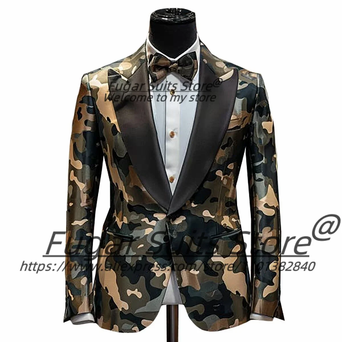 Fashion Camouflage High-qublity Men Suits Customized Slim Fit Peak Lapel Groom Wedding Tuxedos 2 Pieces Sets trajes para hombre
Fashion Camouflage High-qublity Men Suits Customized Slim Fit Peak Lapel Groom Wedding Tuxedos 2 Pieces Sets trajes para hombre