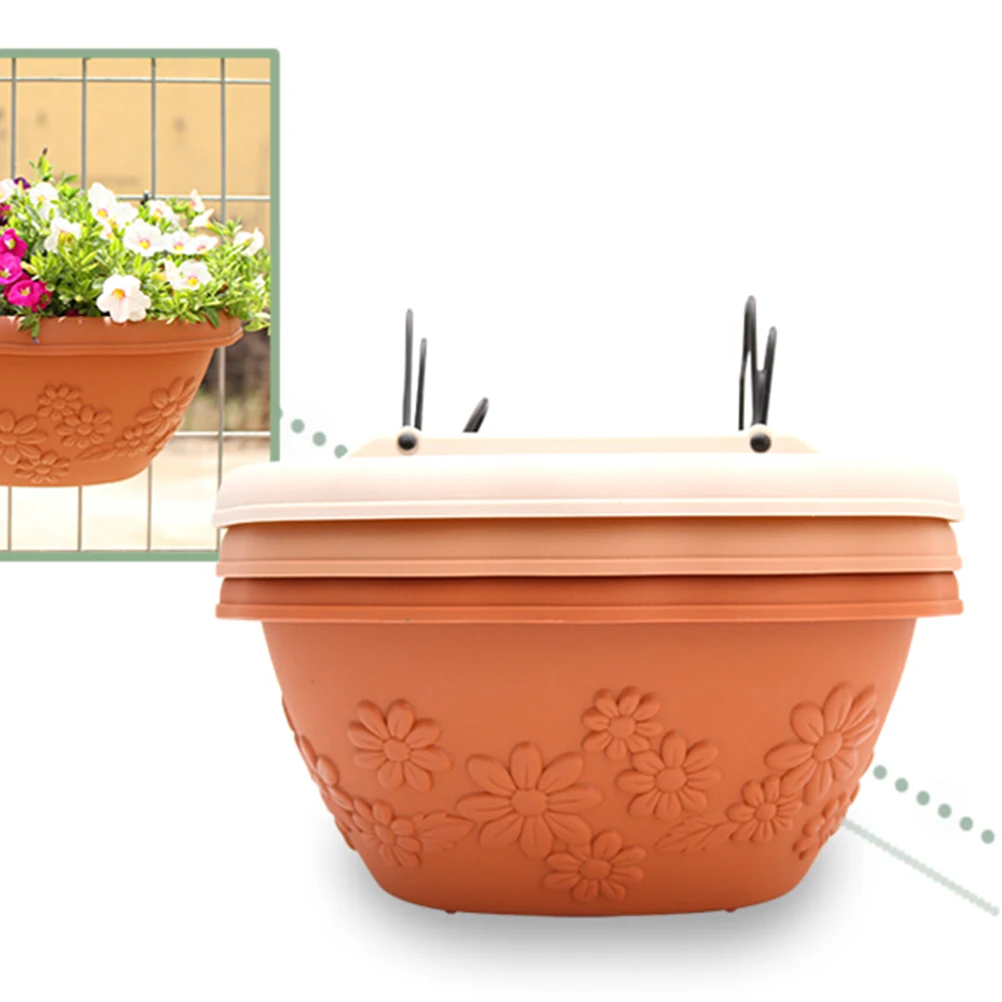 Hanging Flower Pot Wall Mounted Planter Durable Resin Material Waterproof Lining Permeable Design Gardening Plants Home Balcony
Hanging Flower Pot Wall Mounted Planter Durable Resin Material Waterproof Lining Permeable Design Gardening Plants Home Balcony