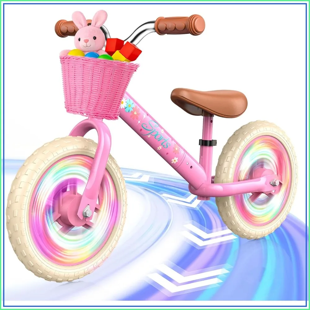 Balance Bike for 2-5 Year Old, Kids Bike with Fender, Adjustable Seat/Handlebar, LED Tires, 10-Min Assembly
Balance Bike for 2-5 Year Old, Kids Bike with Fender, Adjustable Seat/Handlebar, LED Tires, 10-Min Assembly