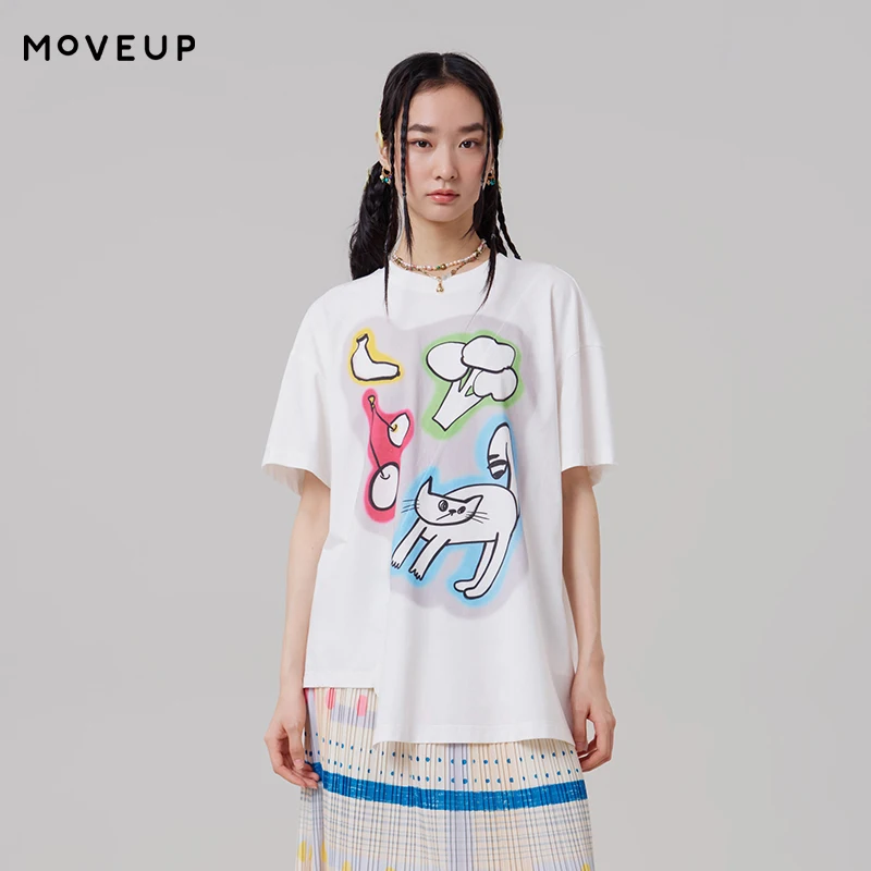MOVEUP Short Sleeved Round Neck T-Shirt 2026 Summer New Fun Animal Plant Print Asymmetrical Hem Design Top For Women 3ELX10562
MOVEUP Short Sleeved Round Neck T-Shirt 2026 Summer New Fun Animal Plant Print Asymmetrical Hem Design Top For Women 3ELX10562
