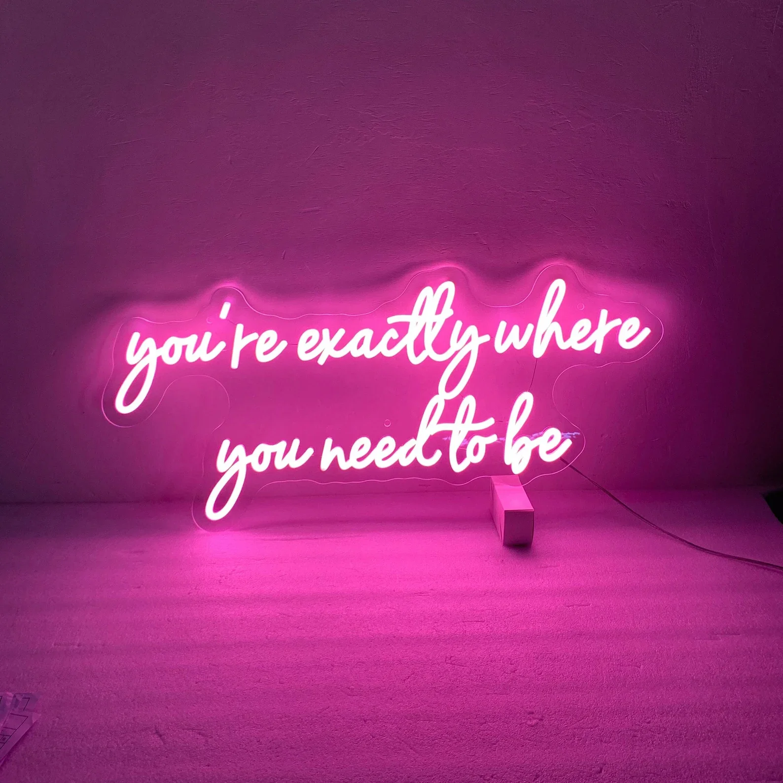You're exactly where you need to be Custom Neon Sign Bedroom Wall Decoration, Inspirational Quotes Wall Art Led Neon Light Sign
You're exactly where you need to be Custom Neon Sign Bedroom Wall Decoration, Inspirational Quotes Wall Art Led Neon Light Sign
