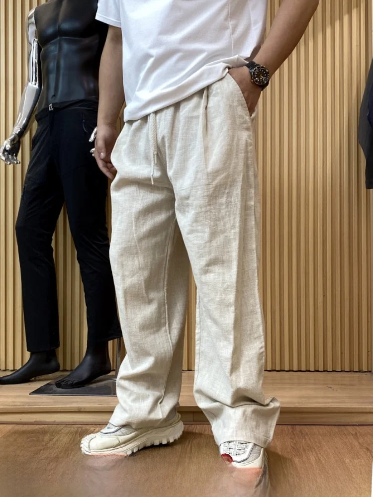 Linen Cotton Blend Men's Casual Pants Draping Breathable Versatile Spring Summer Straight Leg Trousers
Linen Cotton Blend Men's Casual Pants Draping Breathable Versatile Spring Summer Straight Leg Trousers