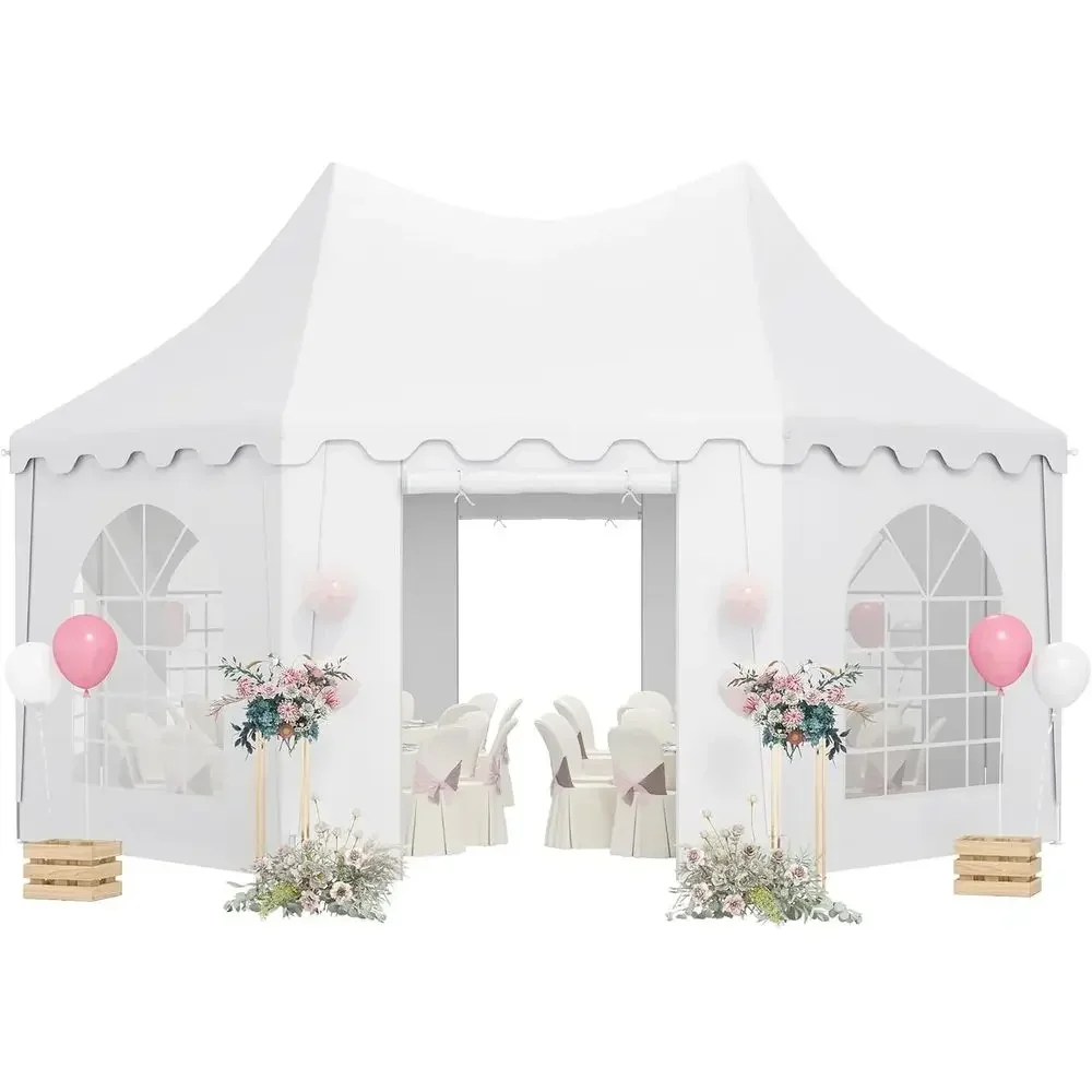 22ft x 16ft Heavy Duty Outdoor Wedding Party Tent with Sidewalls, 2 Doors & 6 Windows, White
22ft x 16ft Heavy Duty Outdoor Wedding Party Tent with Sidewalls, 2 Doors & 6 Windows, White