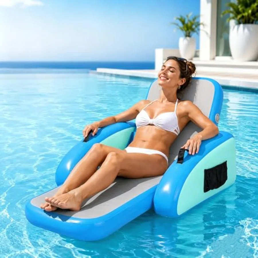Adult inflatable pool float chair for lake beach river summer party drop-stitch PVC navy blue 300LBS heavy-duty with backrest c
Adult inflatable pool float chair for lake beach river summer party drop-stitch PVC navy blue 300LBS heavy-duty with backrest c