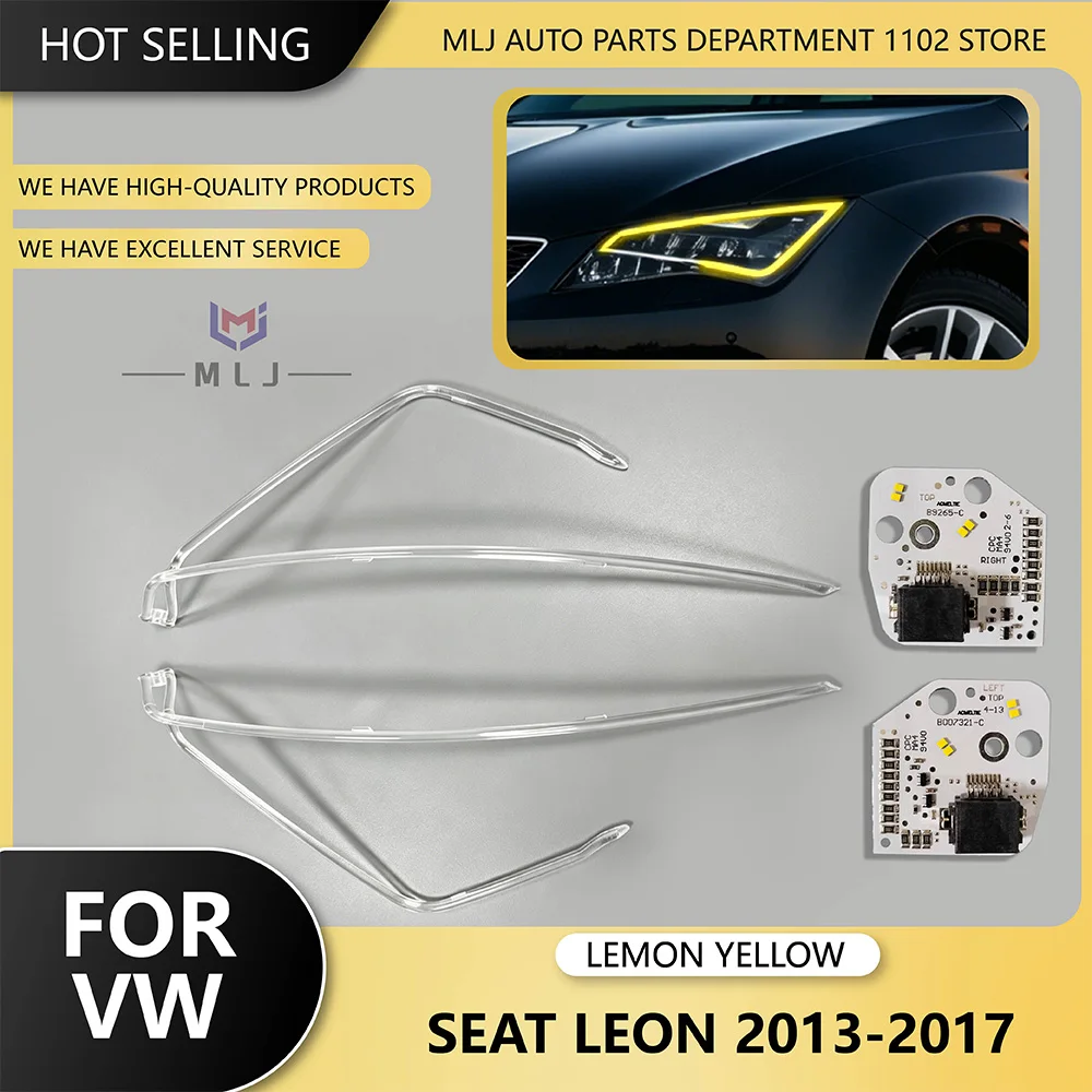 For VW Seat Leon MK3 5F Cupra 2013-2017 Headlight Lemon Yellow Light DRL Chip DRL Tube Strip Angel Eye Board Light Guide Strip
For VW Seat Leon MK3 5F Cupra 2013-2017 Headlight Lemon Yellow Light DRL Chip DRL Tube Strip Angel Eye Board Light Guide Strip