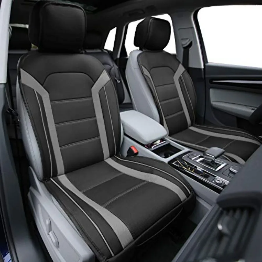 Front Set Faux Leather Car Seat Covers Cushions for Low Back Seat, Universal Fit, Airbag Compatible Seat Cover for SUV, Sedan Gray/Black
Front Set Faux Leather Car Seat Covers Cushions for Low Back Seat, Universal Fit, Airbag Compatible Seat Cover for SUV, Sedan Gray/Black