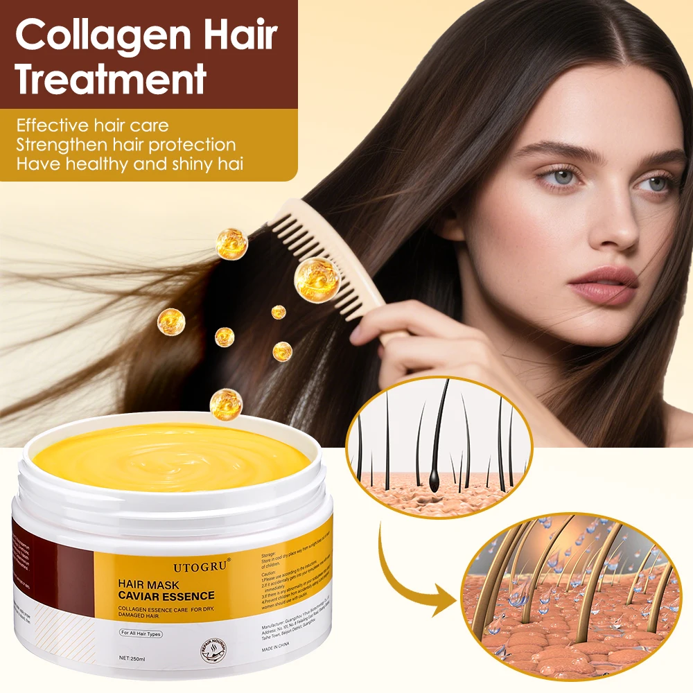 Collagen Repair Hair Mask Moisturizing Smoothing Prevent Hair Breakage Hair Care Soften Frizz Damaged Hair Nourishing Treatment
Collagen Repair Hair Mask Moisturizing Smoothing Prevent Hair Breakage Hair Care Soften Frizz Damaged Hair Nourishing Treatment