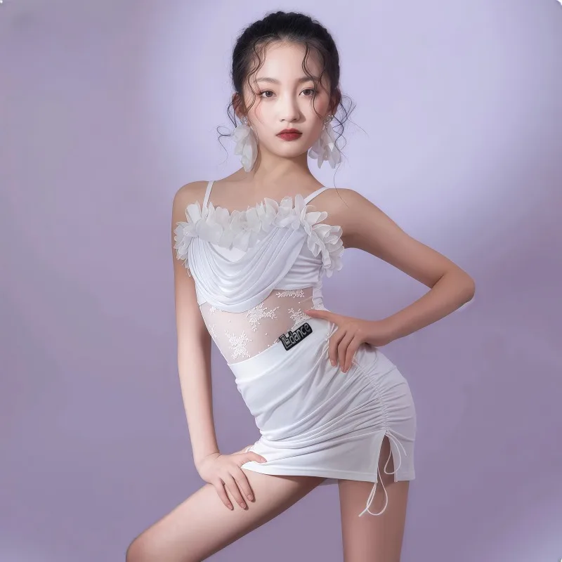 2025 Summer New Latin Dance Costumes Children's White Practice Clothes Girls' Dance Clothes Simple Performance Costumes
2025 Summer New Latin Dance Costumes Children's White Practice Clothes Girls' Dance Clothes Simple Performance Costumes