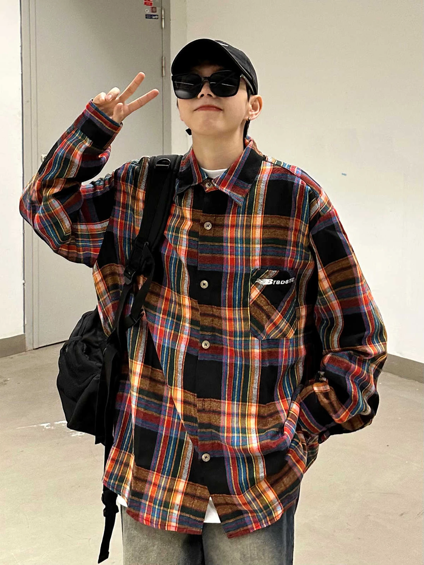 Retro American Streetwear Long Sve irt Contrast Color Plaid Embroidery Design Men's Women's Outerwear Casual Cotton Poly...
Retro American Streetwear Long Sve irt Contrast Color Plaid Embroidery Design Men's Women's Outerwear Casual Cotton Poly...
