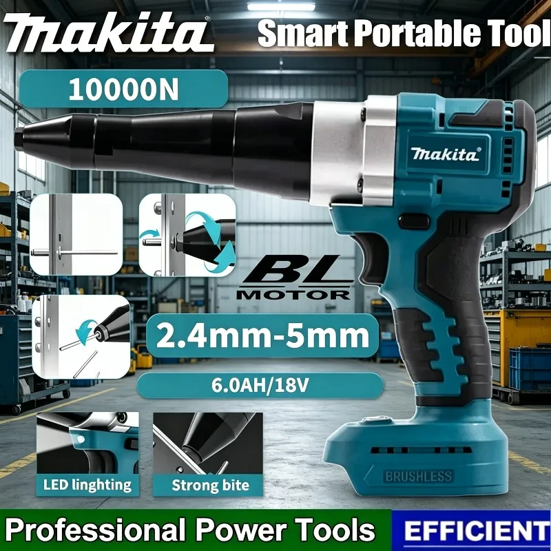 Makita Tool Riveting Automatic Brushless Gun Nut Rivet Multifunctional Cordless LED Gun Rivet Electric For 18V Battery
Makita Tool Riveting Automatic Brushless Gun Nut Rivet Multifunctional Cordless LED Gun Rivet Electric For 18V Battery