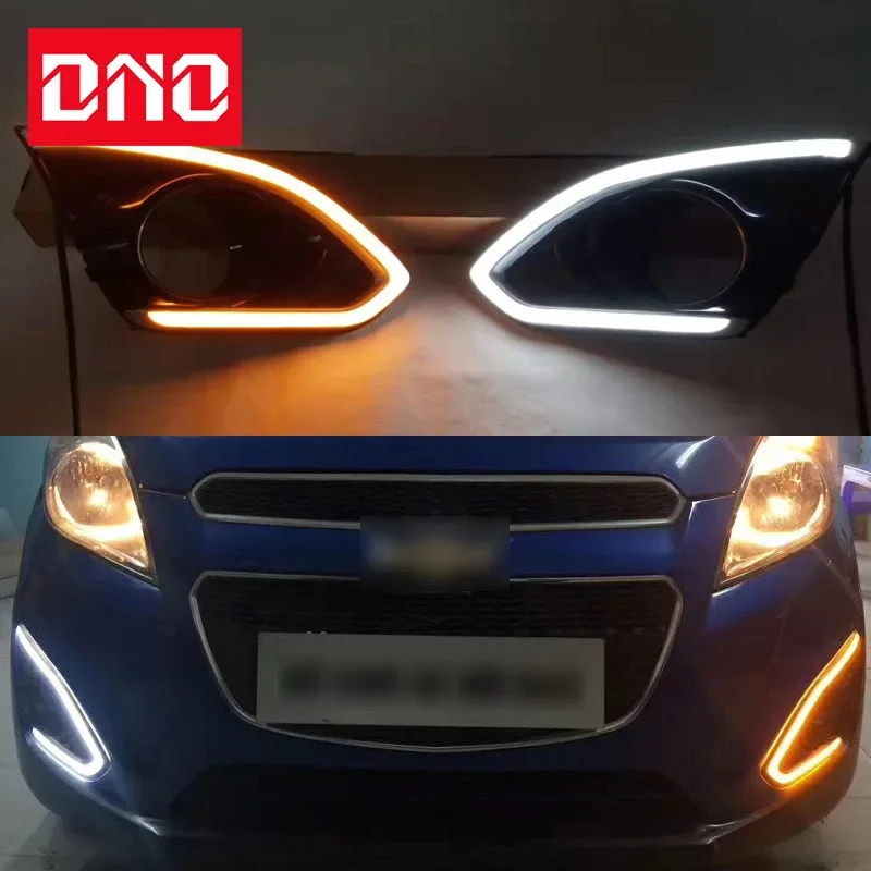 Car LED DRL Daylights For Chevrolet Spark 2013 2014 2015 Yellow Turn Signal Indicator Daytime Running Light Fog Lamp Headlight
Car LED DRL Daylights For Chevrolet Spark 2013 2014 2015 Yellow Turn Signal Indicator Daytime Running Light Fog Lamp Headlight
