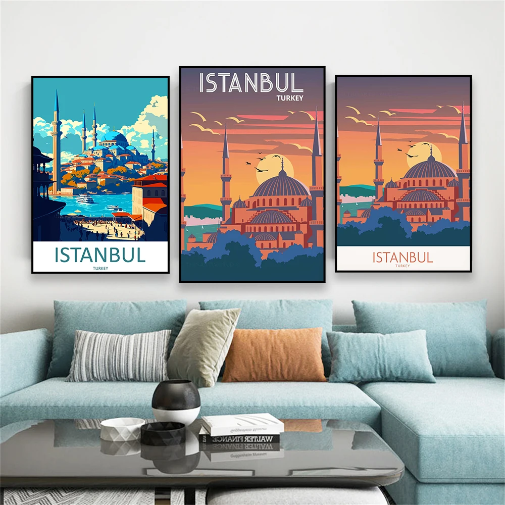 Istanbul Travel Print Travel Poster Turkey City Wall Art Print Cartoon Colorful Landscape Canvas Painting Office Home Decoration
Istanbul Travel Print Travel Poster Turkey City Wall Art Print Cartoon Colorful Landscape Canvas Painting Office Home Decoration