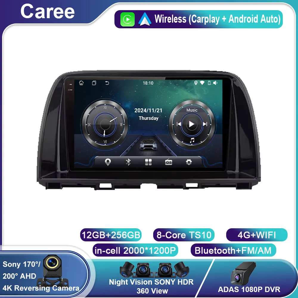 Android 14 radio For Mazda CX5 CX-5 2012 2013 2014 2015 Car stereo Multimedia Player Carplay Auto GPS 4G WIFI Navigation No 2DIN
Android 14 radio For Mazda CX5 CX-5 2012 2013 2014 2015 Car stereo Multimedia Player Carplay Auto GPS 4G WIFI Navigation No 2DIN