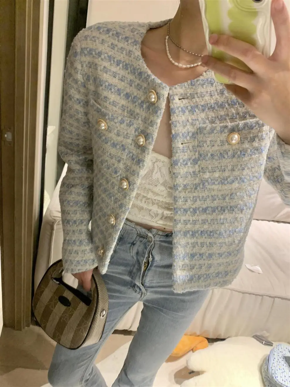 Casual Tops Fashion Tweed Striped Jackets for Women 2023 Ropa Mujer Temperament Tunic Vintage Korean Coat Women's Clothes
Casual Tops Fashion Tweed Striped Jackets for Women 2023 Ropa Mujer Temperament Tunic Vintage Korean Coat Women's Clothes