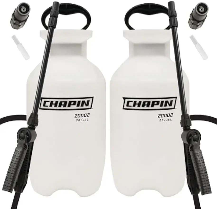 2-Pack 2-Gallon Lawn & Garden Sprayer with Anti-Clog Filter, Translucent Tank for Easy Use
2-Pack 2-Gallon Lawn & Garden Sprayer with Anti-Clog Filter, Translucent Tank for Easy Use