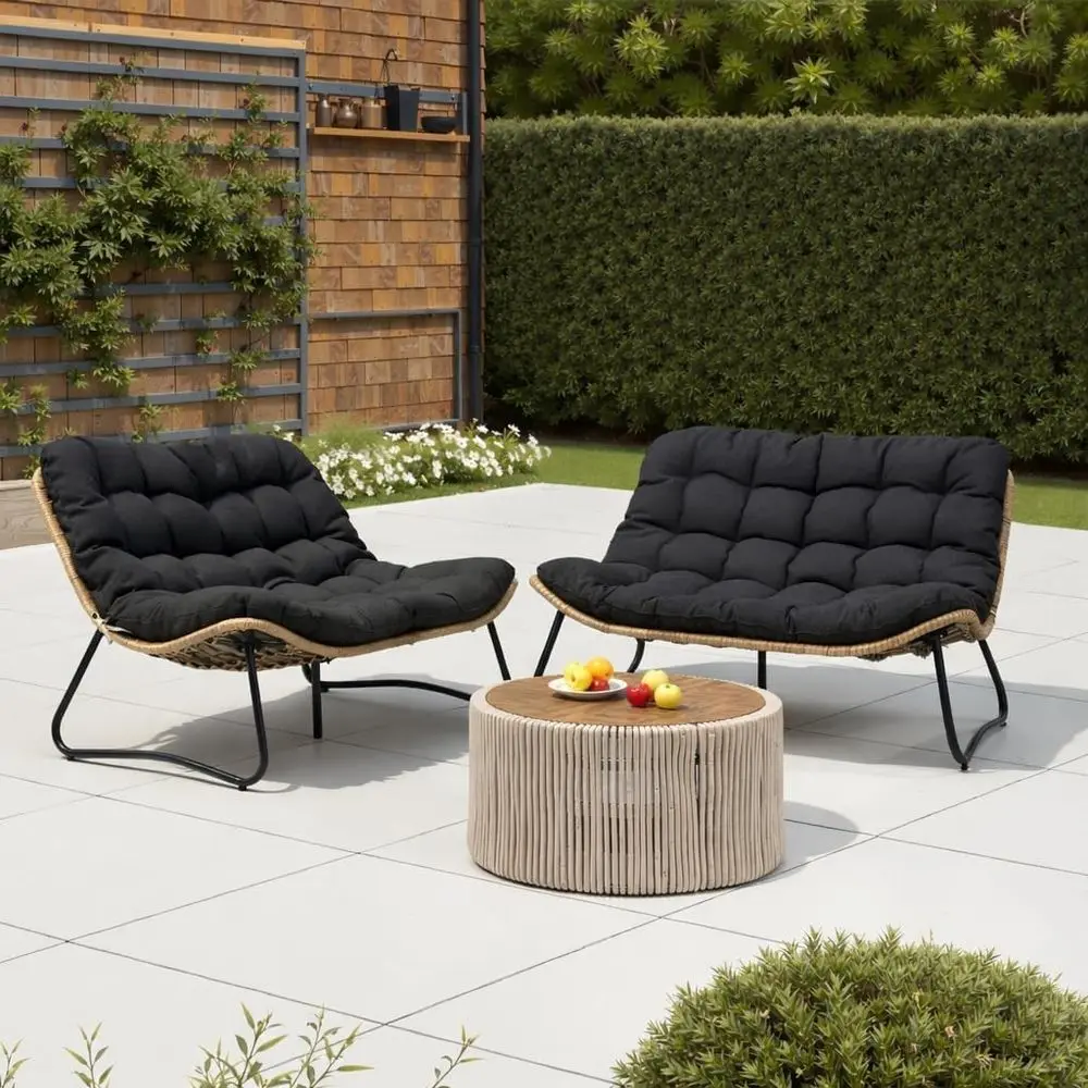 All-Weather Outdoor Loveseat Set, 2-Piece Patio Furniture with Cushions, Ideal for Deck, Balcony, Poolside, Backyard
All-Weather Outdoor Loveseat Set, 2-Piece Patio Furniture with Cushions, Ideal for Deck, Balcony, Poolside, Backyard