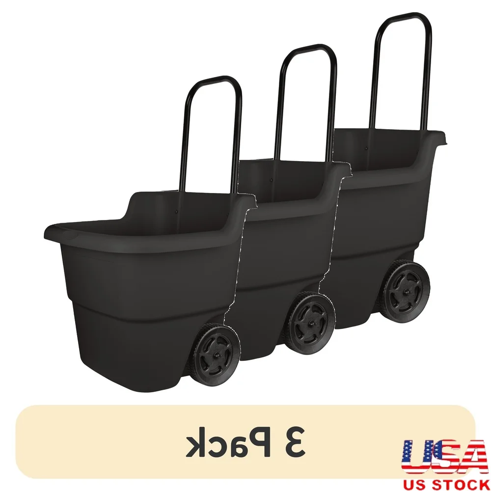 3 Pack Lawn Garden Cart Durable Resin Multi-Purpose Utility Rolling Cart Adjustable Handle Wheeled Transport Ideal Yard Work
3 Pack Lawn Garden Cart Durable Resin Multi-Purpose Utility Rolling Cart Adjustable Handle Wheeled Transport Ideal Yard Work