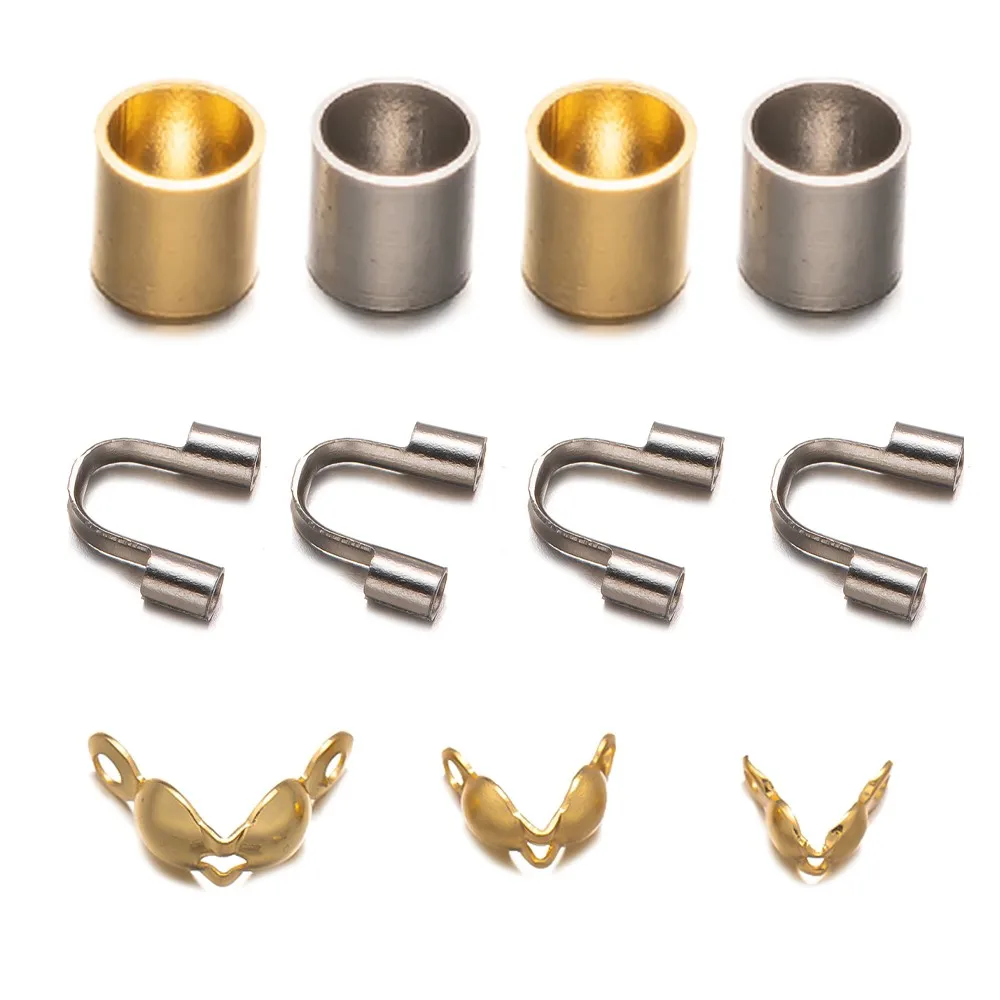 1Bag Stainless Steel Gold Color Crimps Tube End Beads U Shape Clasps Connector DIY Bracelet Necklace Jewelry Making Accessories
1Bag Stainless Steel Gold Color Crimps Tube End Beads U Shape Clasps Connector DIY Bracelet Necklace Jewelry Making Accessories