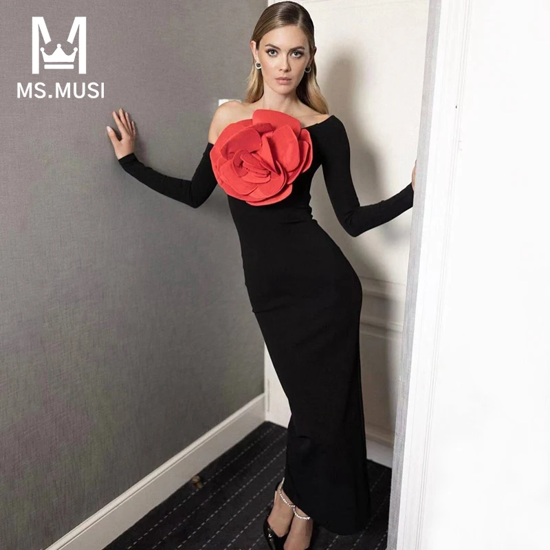 MSMUSI 2024 New Fashion Women Sexy Off The Shoulder 3D Floral Long Sleeve Bandage Bodycon Party Club Event Maxi Dress Vestidos
MSMUSI 2024 New Fashion Women Sexy Off The Shoulder 3D Floral Long Sleeve Bandage Bodycon Party Club Event Maxi Dress Vestidos