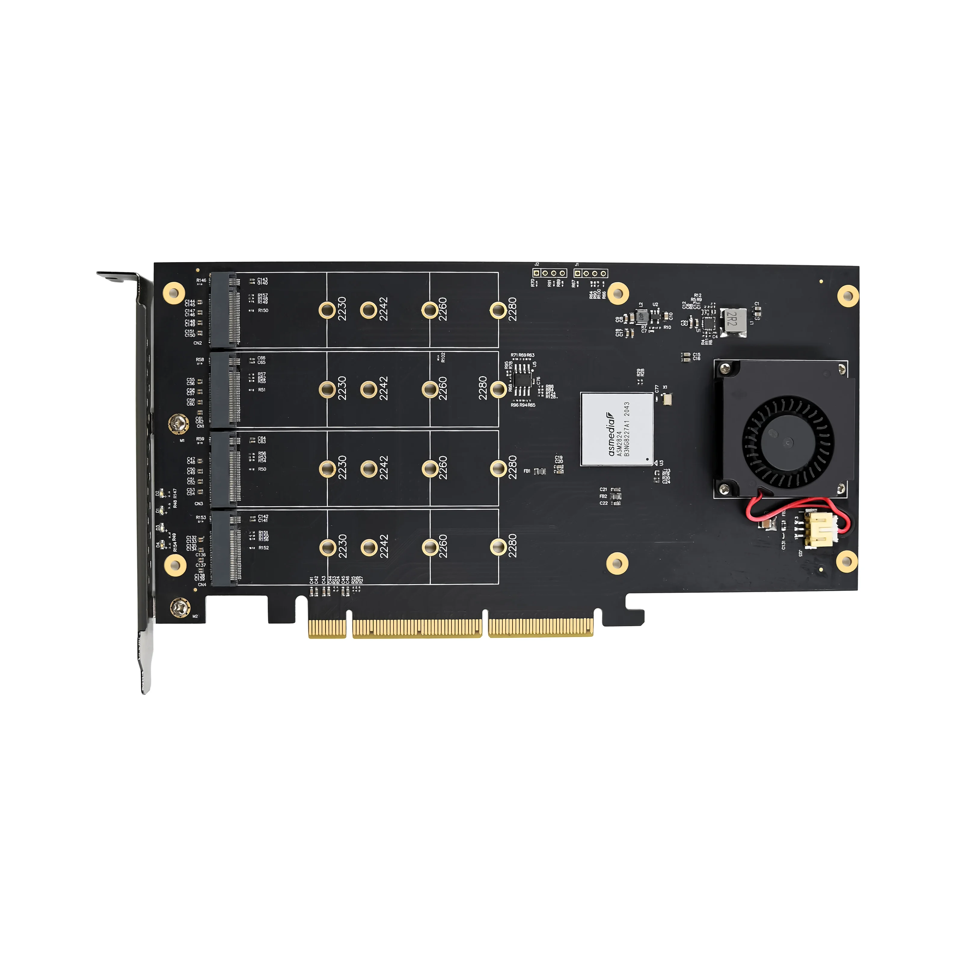Sunweit ST5106 PCIe 3.0 X 16 ASM2824 M.2 NVMe Adapter 4 Port 2280 M.2 SSD Adapter
Sunweit ST5106 PCIe 3.0 X 16 ASM2824 M.2 NVMe Adapter 4 Port 2280 M.2 SSD Adapter