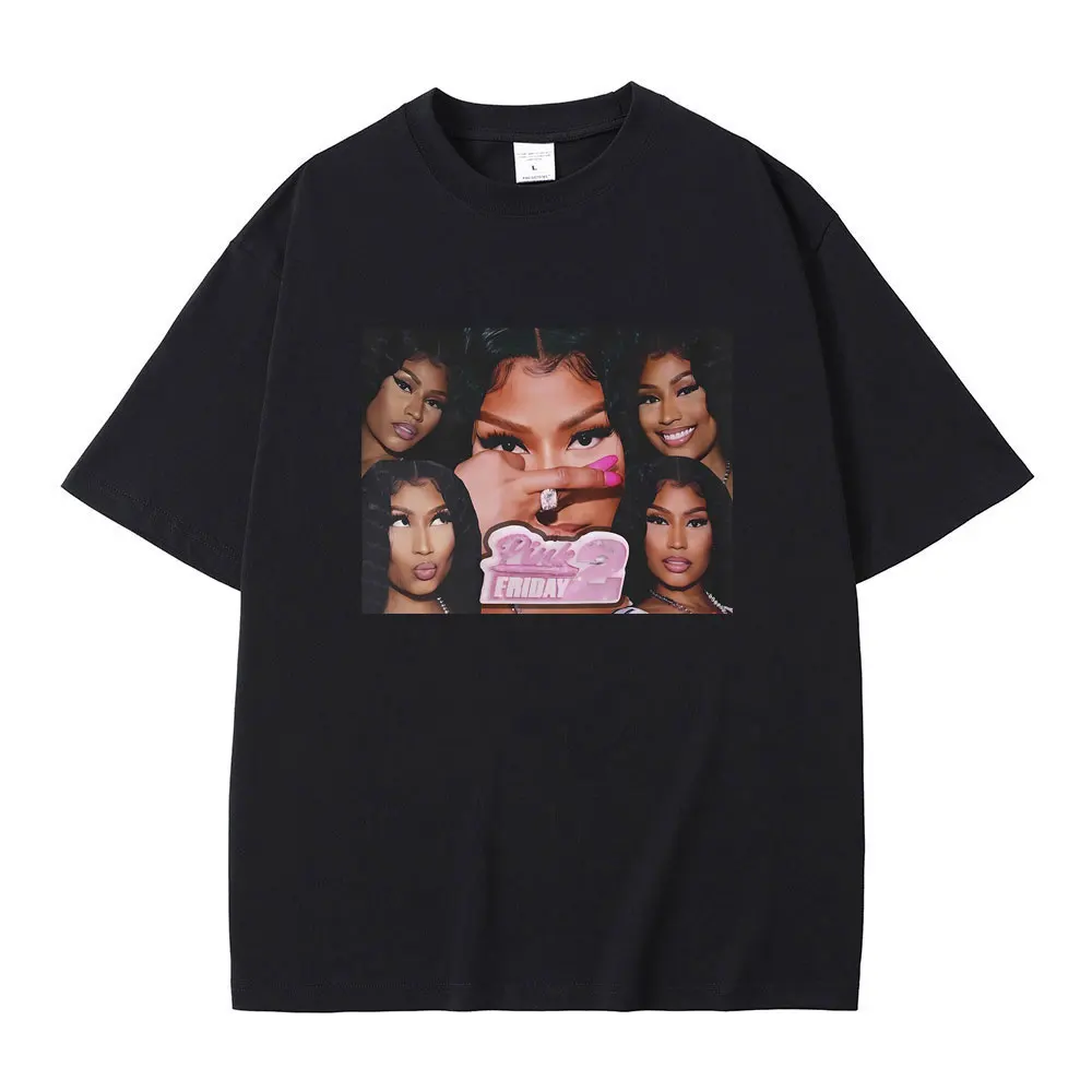 Rapper Nicki Minaj Pink Friday 2 Graphic Print T Shirt Men Women Hip Hop Fashion Oversized Tees Unisex Casual Crewneck T-shirts
Rapper Nicki Minaj Pink Friday 2 Graphic Print T Shirt Men Women Hip Hop Fashion Oversized Tees Unisex Casual Crewneck T-shirts