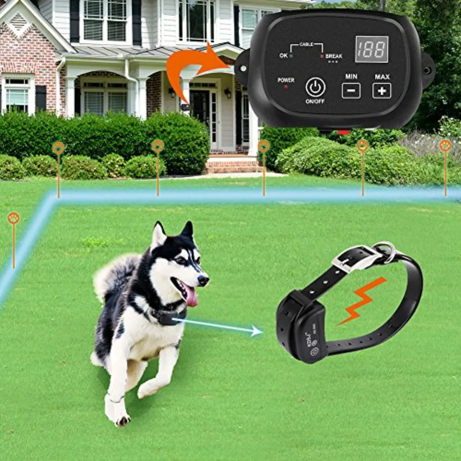 Electric Dog Fence Wired Pet Containment System for outdoor use copper wire black 650 ft coverage with IPX6 waterproof rating a
Electric Dog Fence Wired Pet Containment System for outdoor use copper wire black 650 ft coverage with IPX6 waterproof rating a