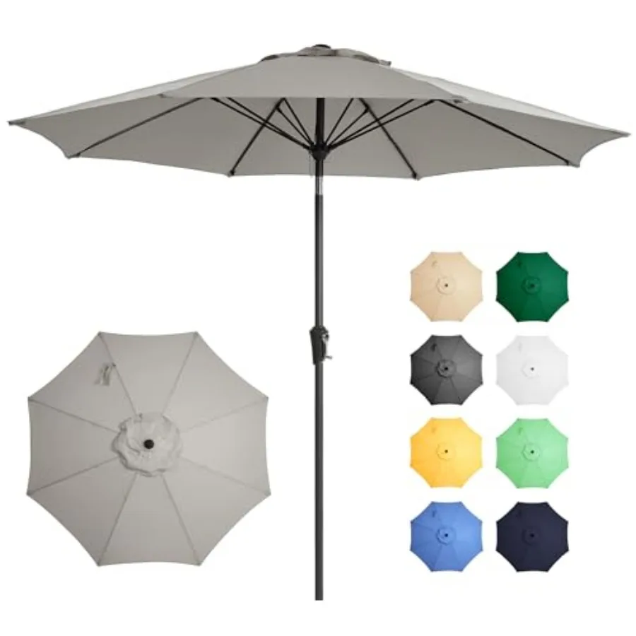 9FT Large Outdoor Patio Umbrella Market Table Umbrella-UV Resistant, Easy Push Button Tilt and Crank, 8 Sturdy Fiberglass Ribs
9FT Large Outdoor Patio Umbrella Market Table Umbrella-UV Resistant, Easy Push Button Tilt and Crank, 8 Sturdy Fiberglass Ribs