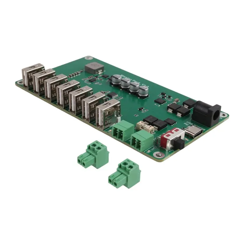 ABGN USB Station For PCBA Board 7 USB-A Ports(10A), 2 Terminal Blocks(5A), DC JACK(5.0/2.0 Pin), And Type-C PD Input Out
ABGN USB Station For PCBA Board 7 USB-A Ports(10A), 2 Terminal Blocks(5A), DC JACK(5.0/2.0 Pin), And Type-C PD Input Out