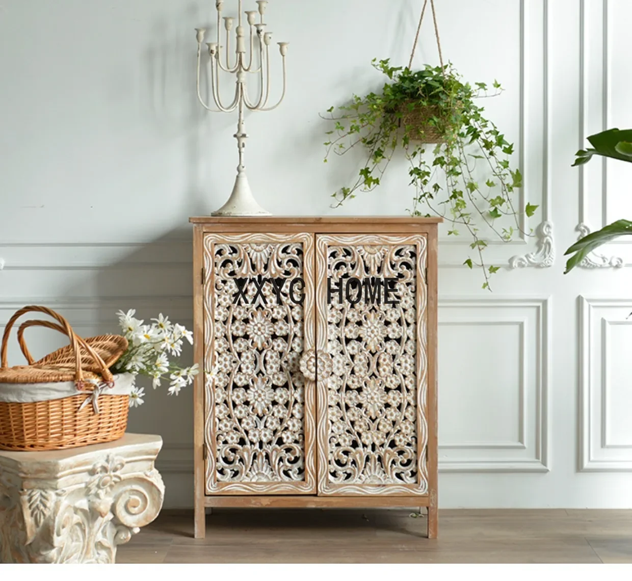 Country Style European Style Pastoral Wooden Vintage Carved Storage Shoe Cabinet Side Cabinet Decorative Hallway Cabinet
Country Style European Style Pastoral Wooden Vintage Carved Storage Shoe Cabinet Side Cabinet Decorative Hallway Cabinet